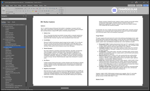 coconut water packaging business plan marketing analysis financialmodelslab