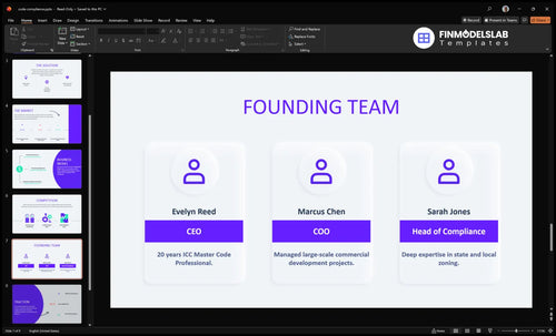 code compliance team slide financialmodelslab