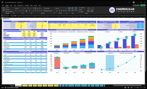 color guard flag design financial model dashboard financialmodelslab