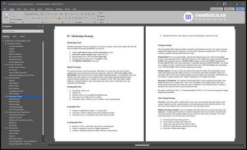 comic book store business plan marketing plan financialmodelslab