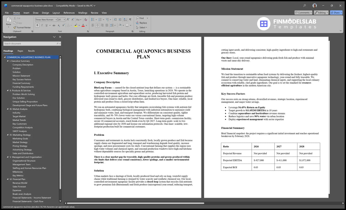 Image 6 for Aquaponics Business Plan Templates