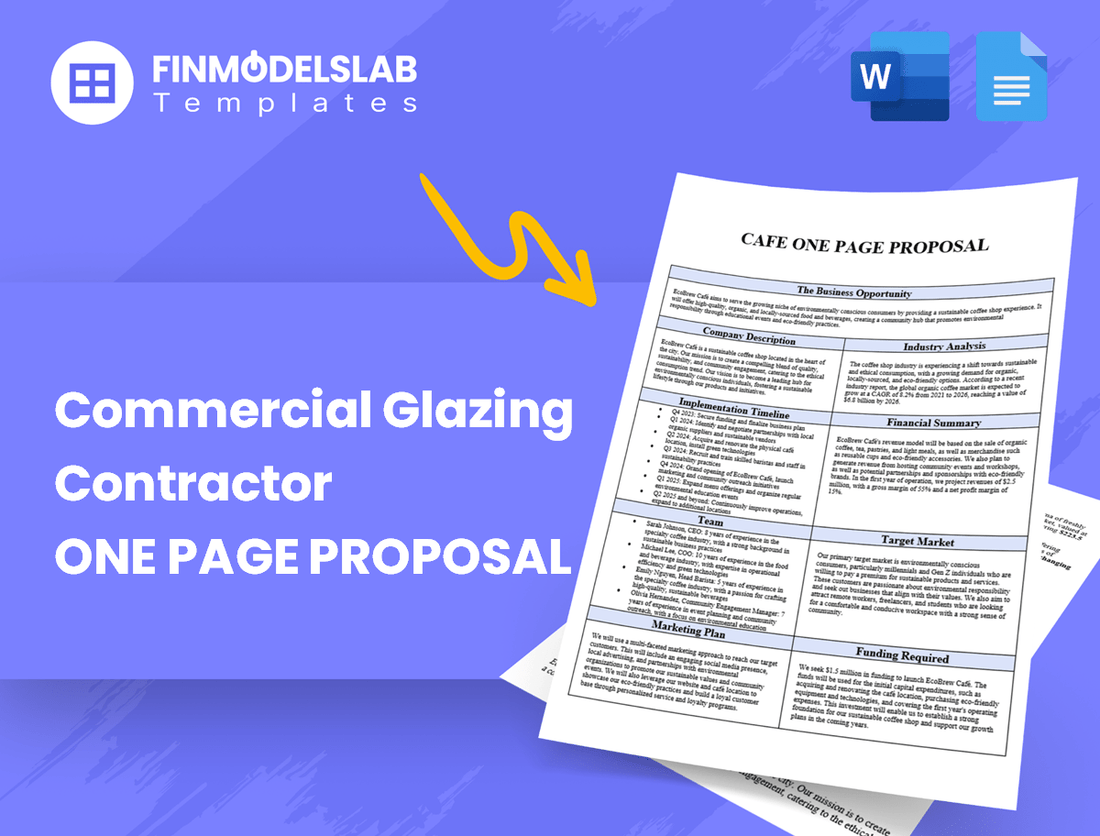 Commercial Glazing Contractor Business Proposal