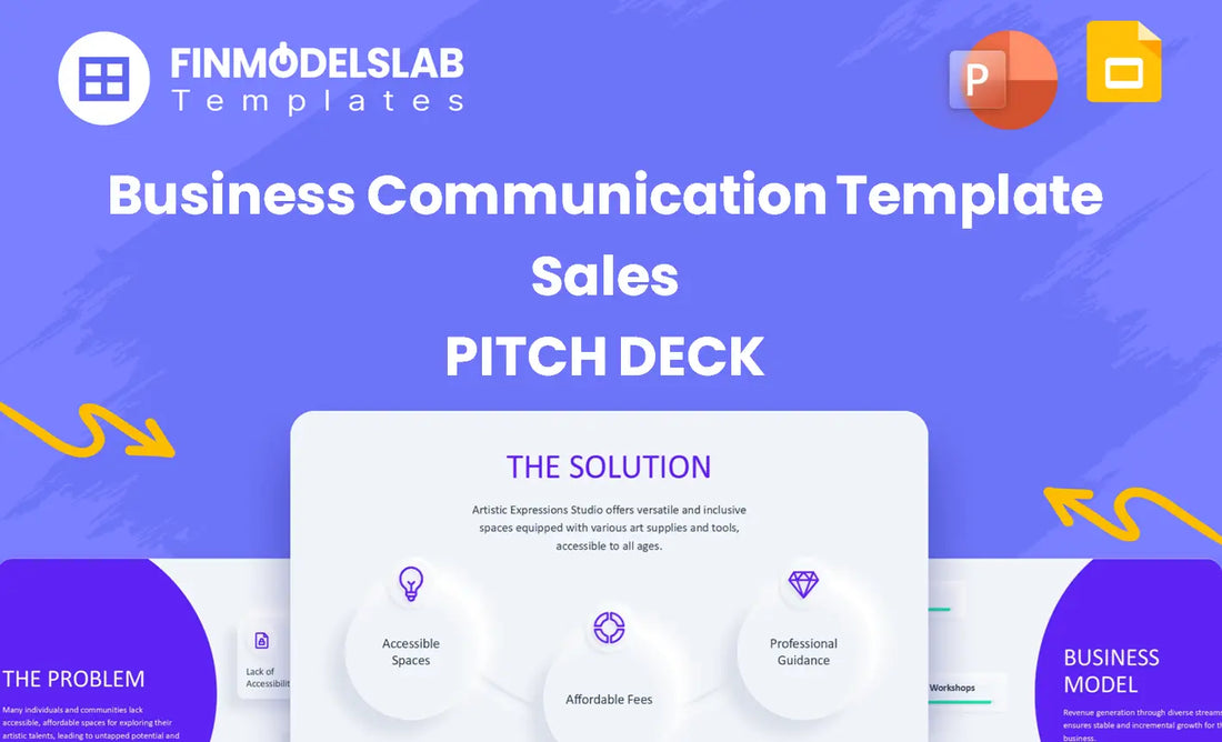 Business Communication Template Sales Investment Pitch Deck investor pitch built to win funding and partnerships, featuring investor-ready structure, concise 8-slide format, visual storytelling and fundraising ask; helps busy founders with unclear investor expectations and tight deadlines.