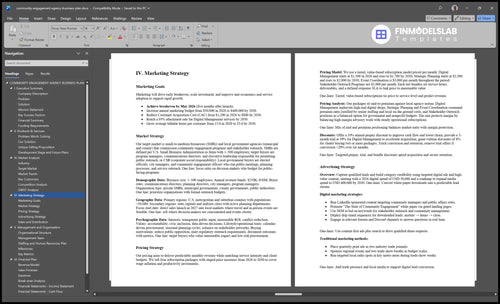 community engagement agency business plan marketing plan financialmodelslab