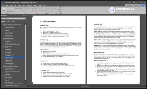 computer repair business plan marketing plan financialmodelslab