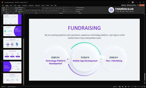 concierge service fundraising slide financialmodelslab