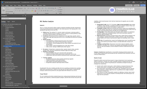 concrete masonry business plan marketing analysis financialmodelslab