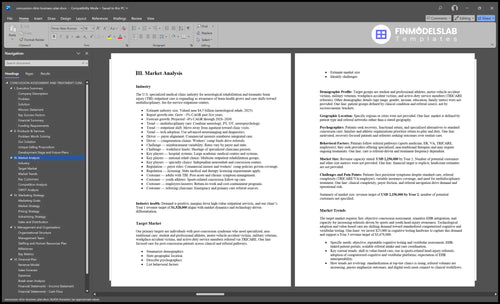 concussion clinic business plan marketing analysis financialmodelslab