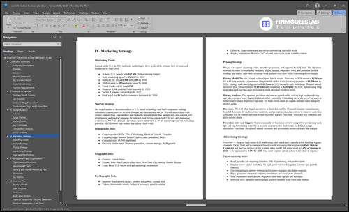 content creation business plan marketing plan financialmodelslab
