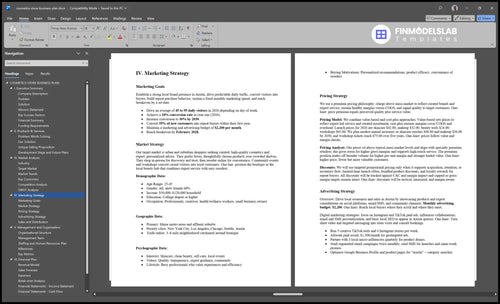 cosmetics store business plan marketing plan financialmodelslab