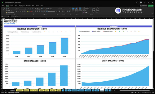 cost segregation financial model charts financialmodelslab