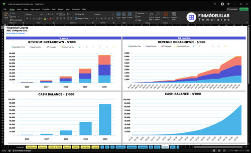 credit risk assessment solutions financial model charts financialmodelslab