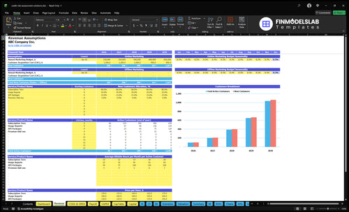 credit risk assessment solutions financial model revenue financialmodelslab