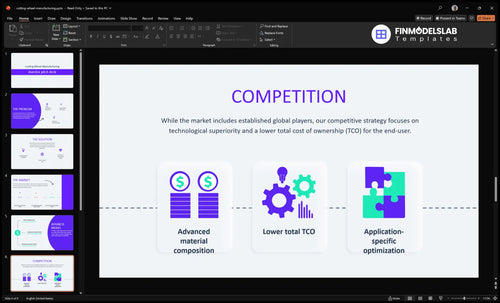 cutting wheel manufacturing competition slide financialmodelslab