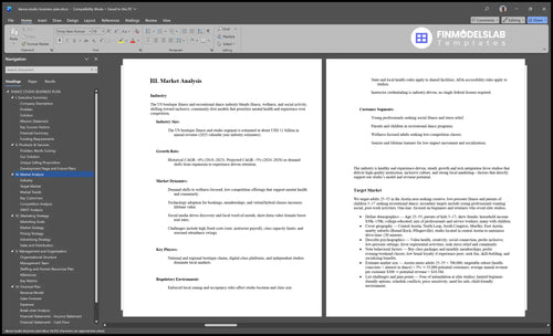 dance studio business plan marketing analysis financialmodelslab