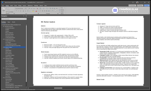 data recovery service provider business plan marketing analysis financialmodelslab