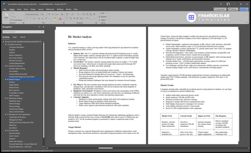 de escalation training business plan marketing analysis financialmodelslab