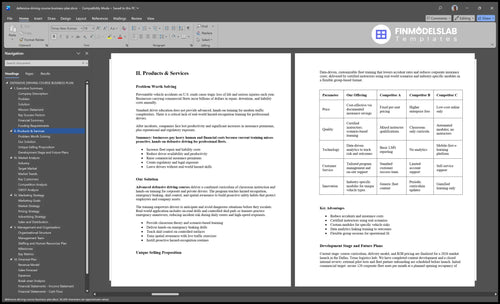 defensive driving course business plan product financialmodelslab