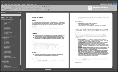 dessert shop business plan marketing analysis financialmodelslab