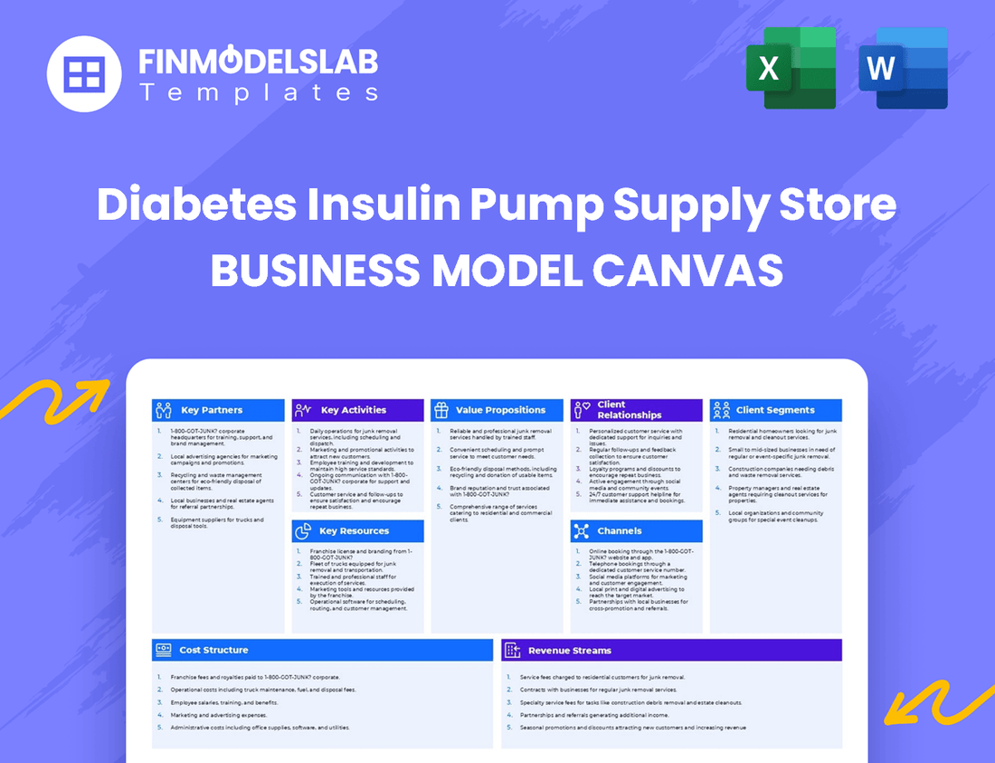 Diabetes Insulin Pump Supply Store Business Model Canvas