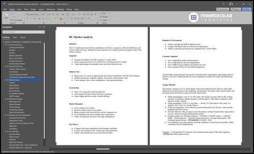 digital download store business plan marketing analysis financialmodelslab