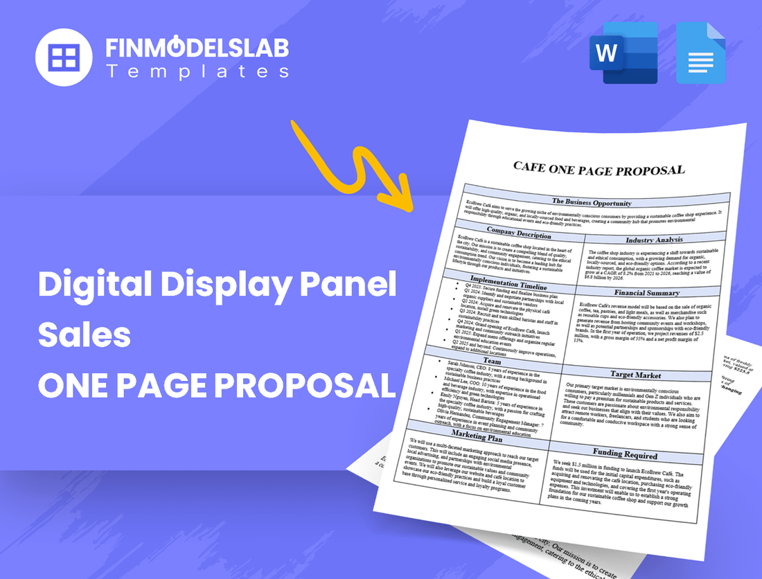 Digital Display Panel Sales Business Proposal