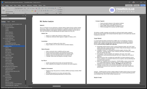 disaster recovery agency business plan marketing analysis financialmodelslab