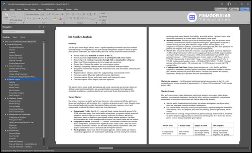 disc golf course design business plan marketing analysis financialmodelslab