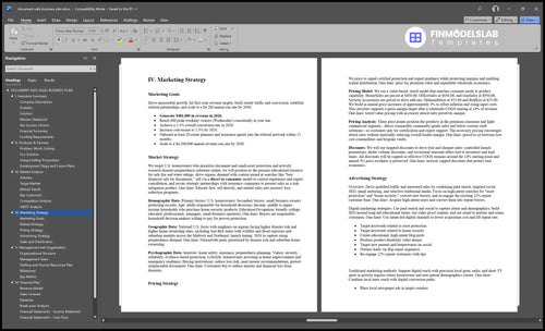 document safe business plan marketing plan financialmodelslab