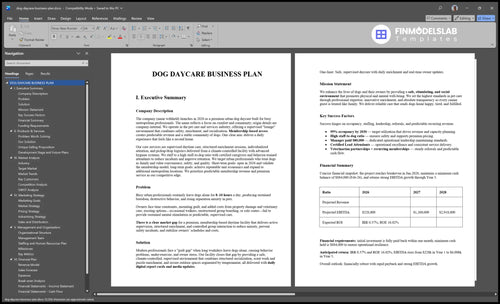 dog daycare business plan executive summary financialmodelslab