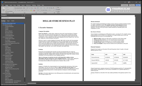 dollar store business plan executive summary financialmodelslab