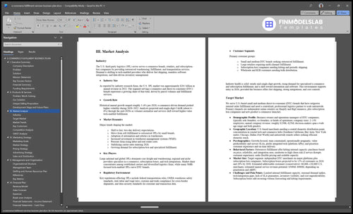e commerce fulfillment services business plan marketing analysis financialmodelslab