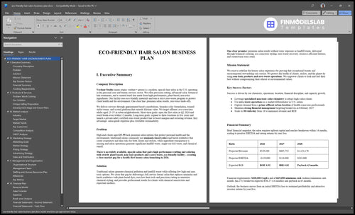 eco friendly hair salon business plan executive summary financialmodelslab
