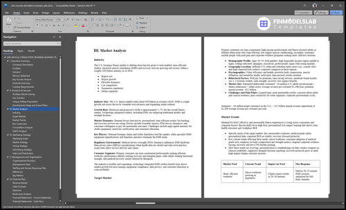 ems muscle stimulation business plan marketing analysis financialmodelslab