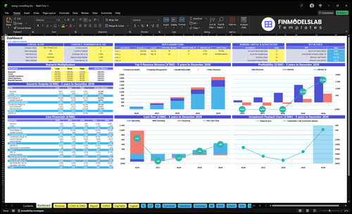 energy consulting financial model dashboard financialmodelslab