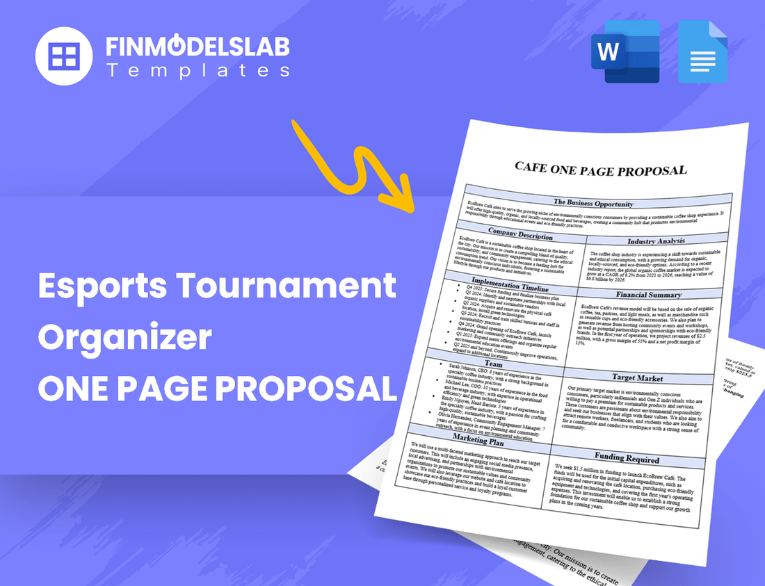 Esports Tournament Organizer Business Proposal