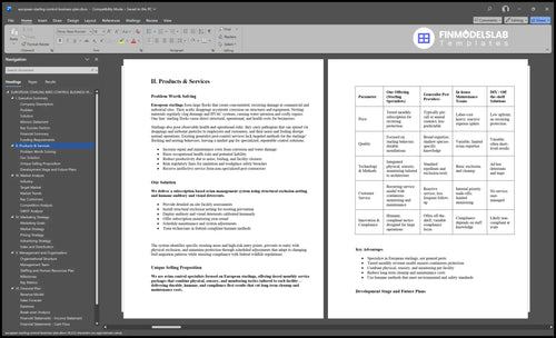 european starling control business plan product financialmodelslab
