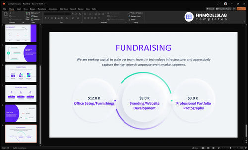 event planner fundraising slide financialmodelslab
