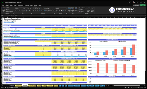 evidence management financial model revenue financialmodelslab