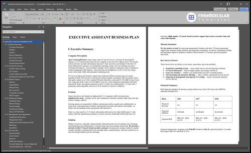 executive assistant business plan executive summary financialmodelslab