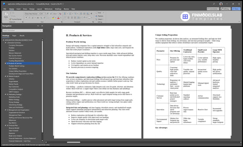 exploration drilling business plan product financialmodelslab