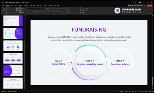 exterior rendering fundraising slide financialmodelslab