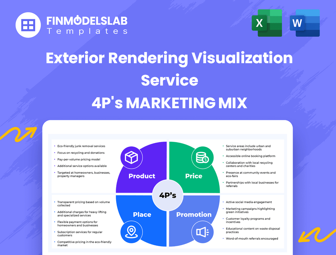 Exterior Rendering Visualization Service Marketing Mix