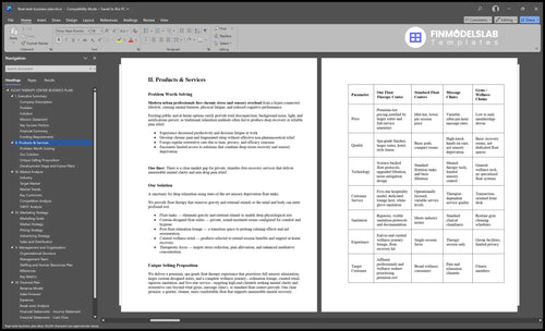 float tank business plan product financialmodelslab