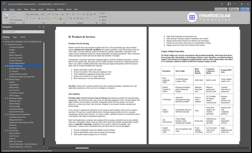 focus group facility business plan product financialmodelslab