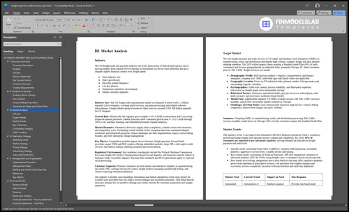 freight payment audit business plan marketing analysis financialmodelslab