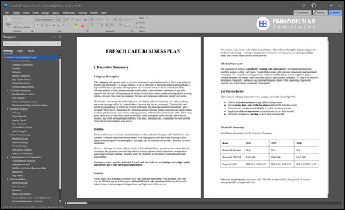 french cafe business plan executive summary financialmodelslab