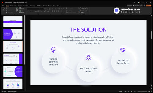 frozen food solution slide financialmodelslab