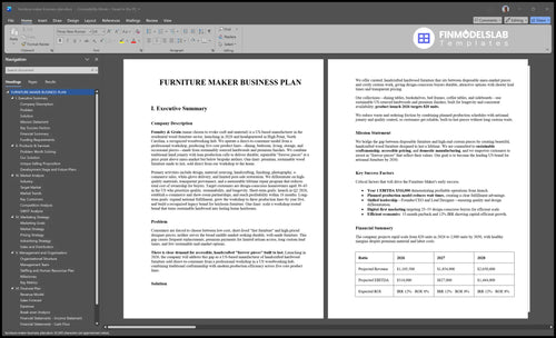 furniture maker business plan executive summary financialmodelslab
