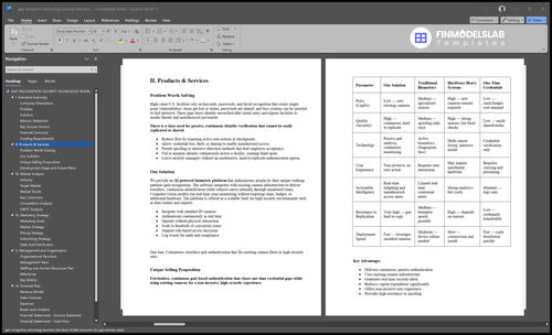 gait recognition technology business plan product financialmodelslab